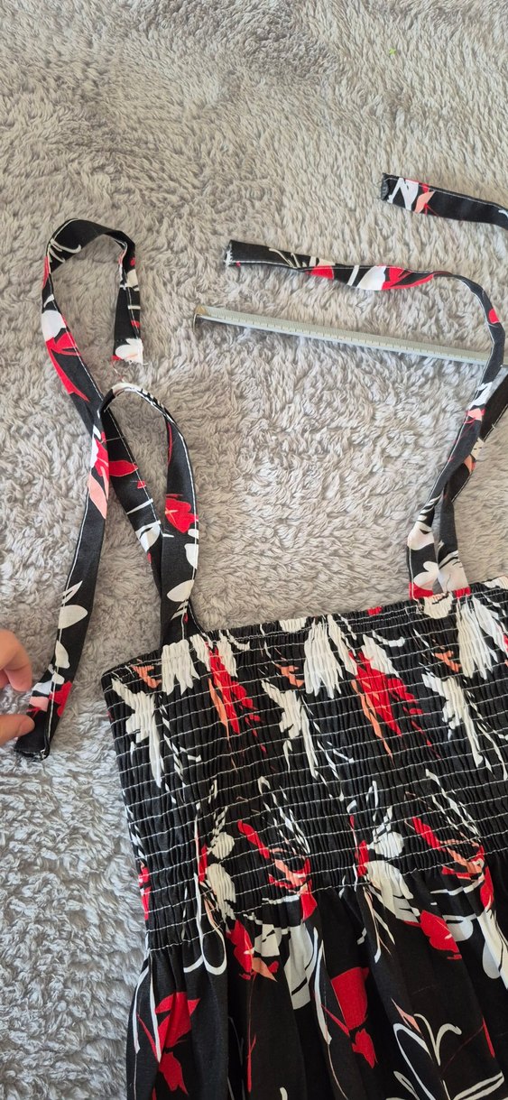 Çiçek Desenli Uzun elbise - Görsel 3