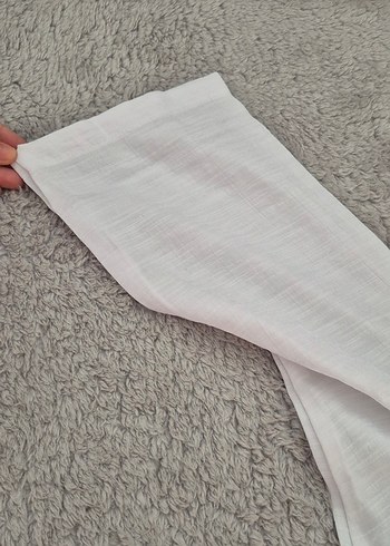 Düğmeli Beyaz Kadın Gömlek - Görsel 6