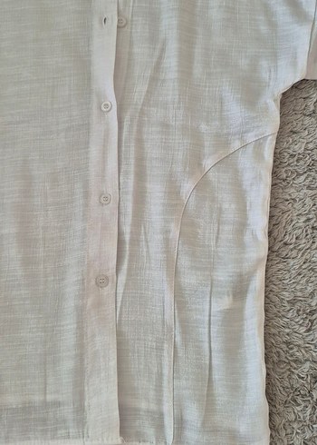 Düğmeli Beyaz Kadın Gömlek - Görsel 5