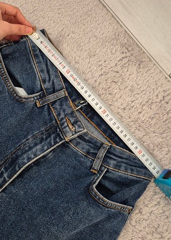 Kadın Mavi Regular Fit Midi Kot Pantolon - Görsel 3