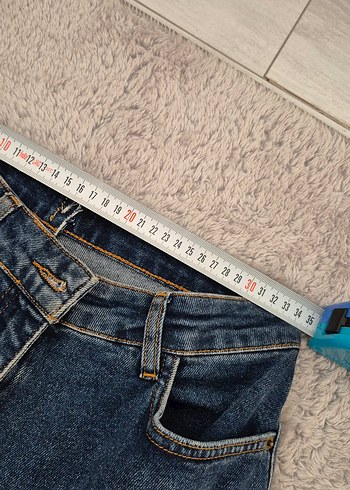 Kadın Mavi Regular Fit Midi Kot Pantolon - Görsel 4