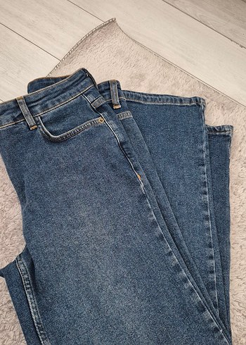 Kadın Mavi Regular Fit Midi Kot Pantolon - Görsel 2