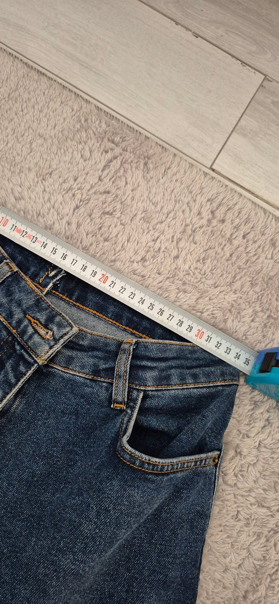 Kadın Mavi Regular Fit Midi Kot Pantolon - Görsel 4