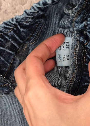 Düğmeli Gri Kadın Denim Midi Jean - Görsel 5