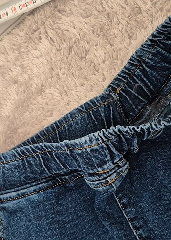 Düğmeli Gri Kadın Denim Midi Jean - Görsel 4