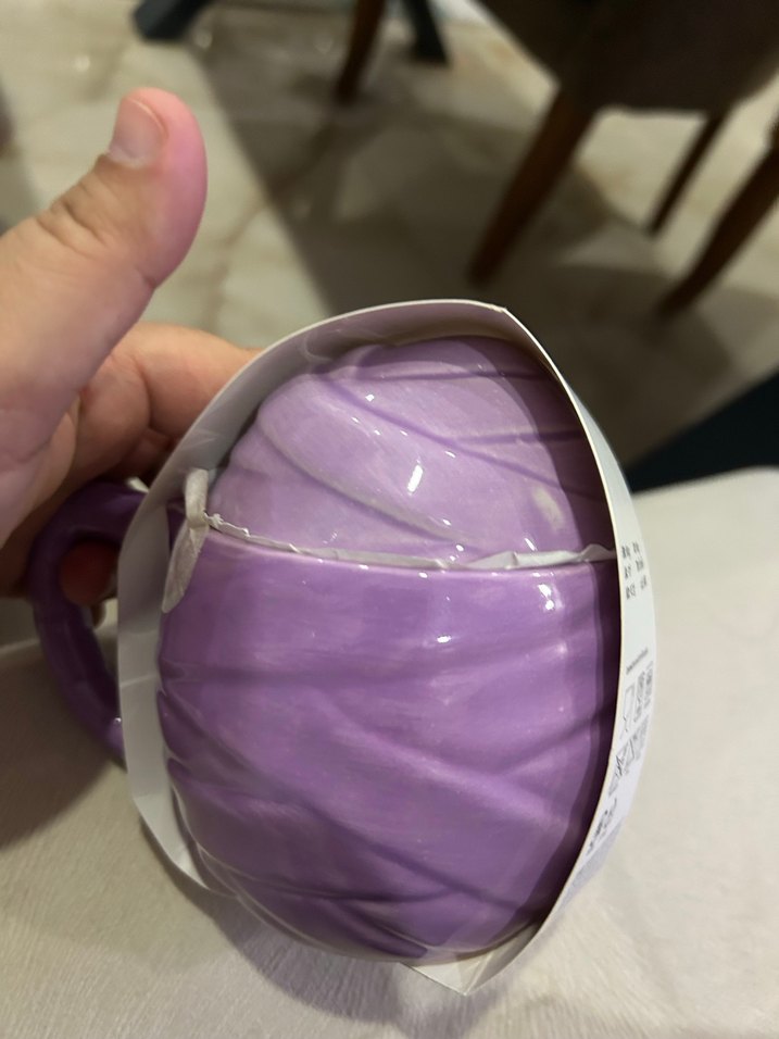 Mor Maske Takmış Figürlü Kupa - Görsel 3