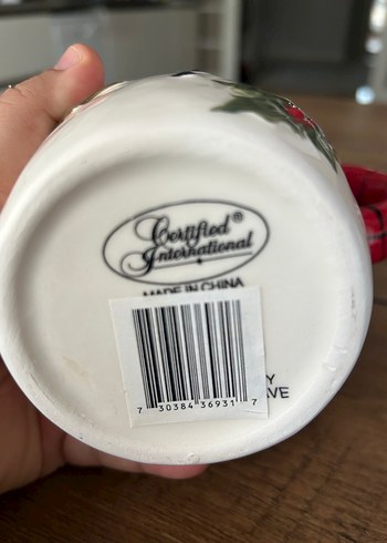 Renkli Kar Adam Figürlü Seramik Kupa - Görsel 5