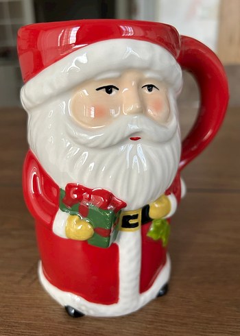 Kırmızı Noel Baba Temalı Seramik Kupa - Görsel 2