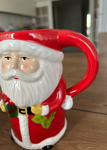 Kırmızı Noel Baba Temalı Seramik Kupa - Görsel 5