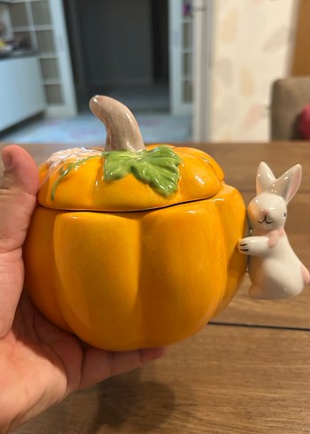 Sarı Kabak ve Tavşan Figürlü Dekoratif Kutu - Görsel 4