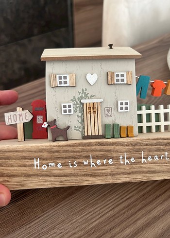 Bej Ahşap Ev Dekoru Yazılı - Görsel 5