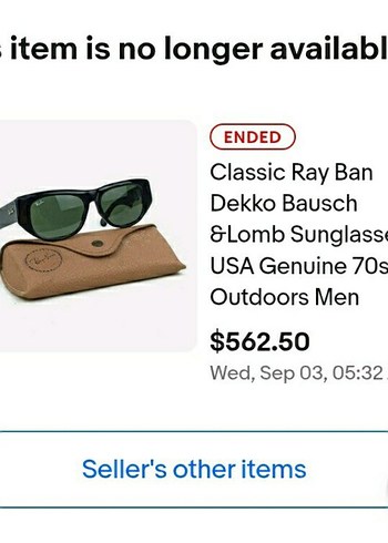 70's Amerikan Ray-Ban Güneş Gözlüğü - Görsel 6