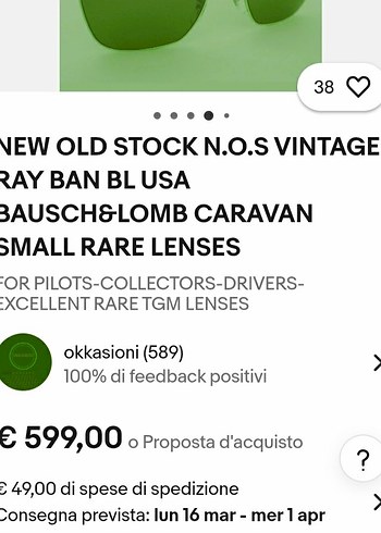 1957 Amerikan Ray-Ban Güneş Gözlüğü - Görsel 5