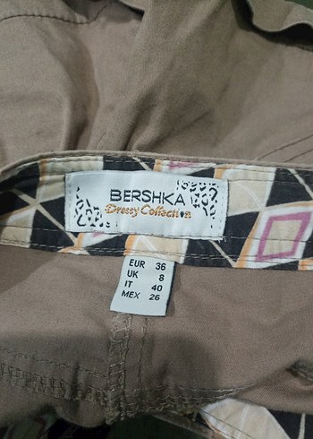 s Beden camel Renk camel Kemerli Kadın Mini Şort