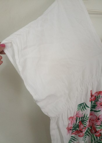 Çiçek Baskılı Bohem plaj elbisesi Tunik - Görsel 4