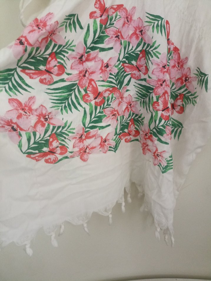 Çiçek Baskılı Bohem plaj elbisesi Tunik - Görsel 2