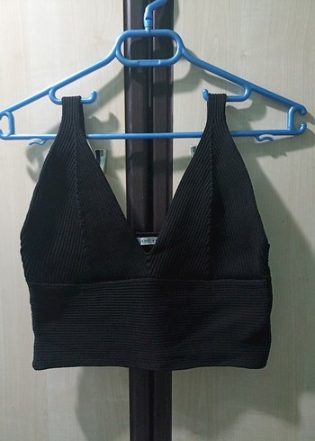 Siyah Midi Street Wear Bralet crop
