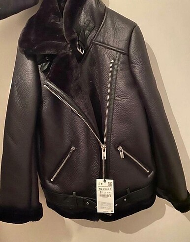 Zara Zara deri biker ceket