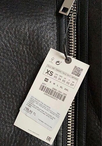 xs Beden Zara deri biker ceket