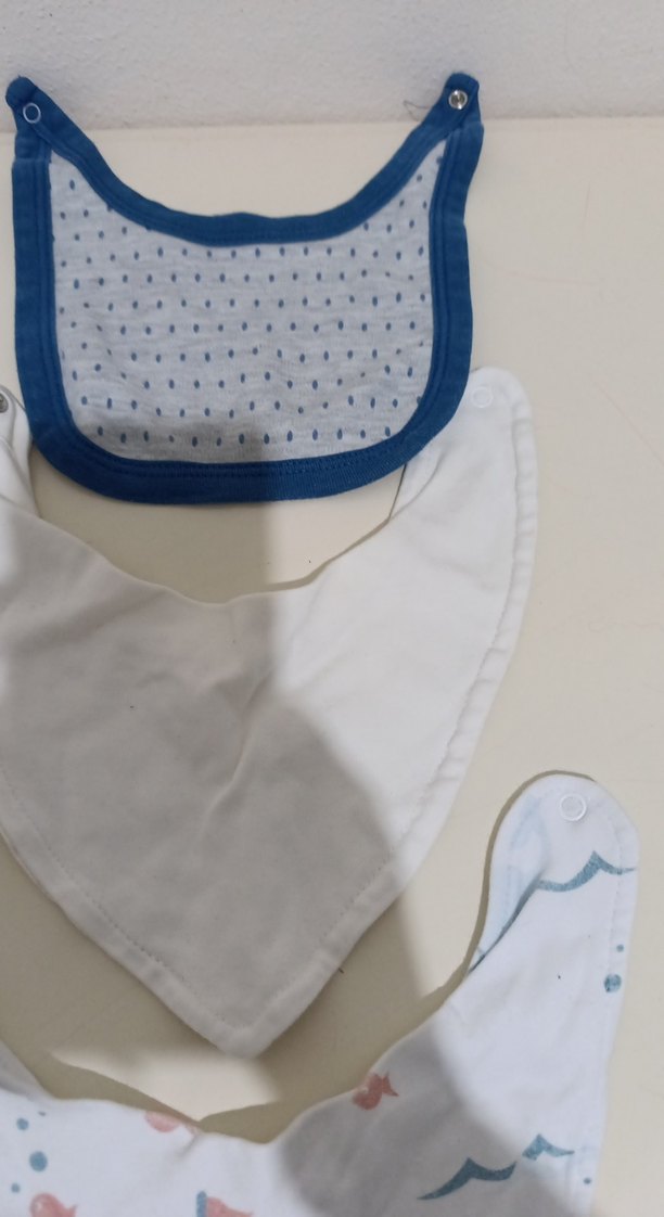 Bebek Önlüğü, Baskılı, Mavi Tonlarında - Görsel 3