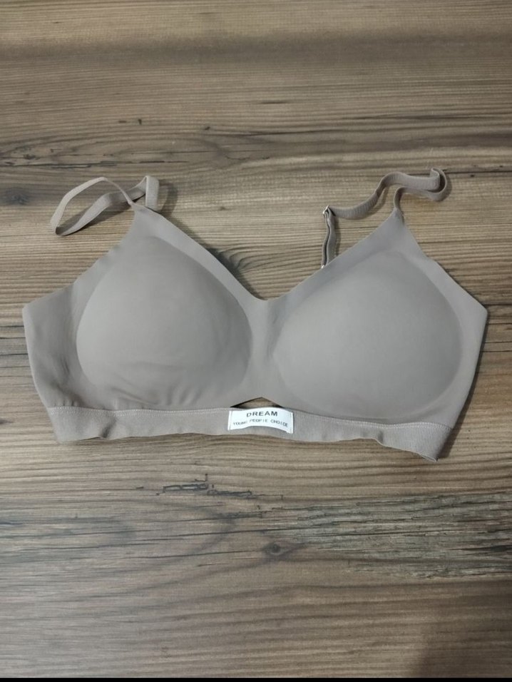 Bej Dikişsiz Midi Spor Sütyen ve Kilot - Görsel 3