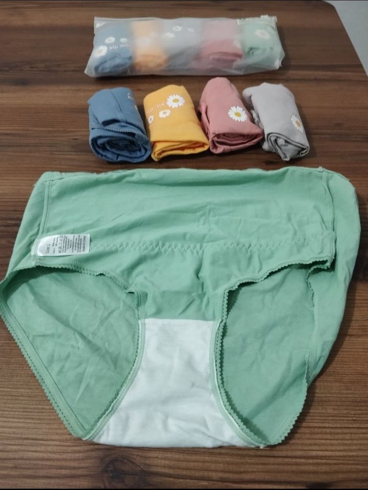 Pastel Renkli Mini Kadın Külot Seti 5 li pakrt - Görsel 3