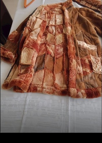 Kahverengi Süet Kürklü Uzun Kadın Kaban gerçek fiyatı 15bin - Görsel 2