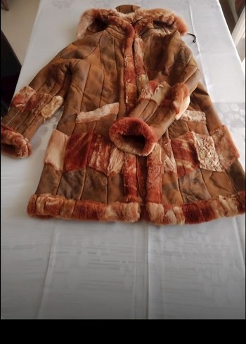 Kahverengi Süet Kürklü Uzun Kadın Kaban gerçek fiyatı 15bin - Görsel 4