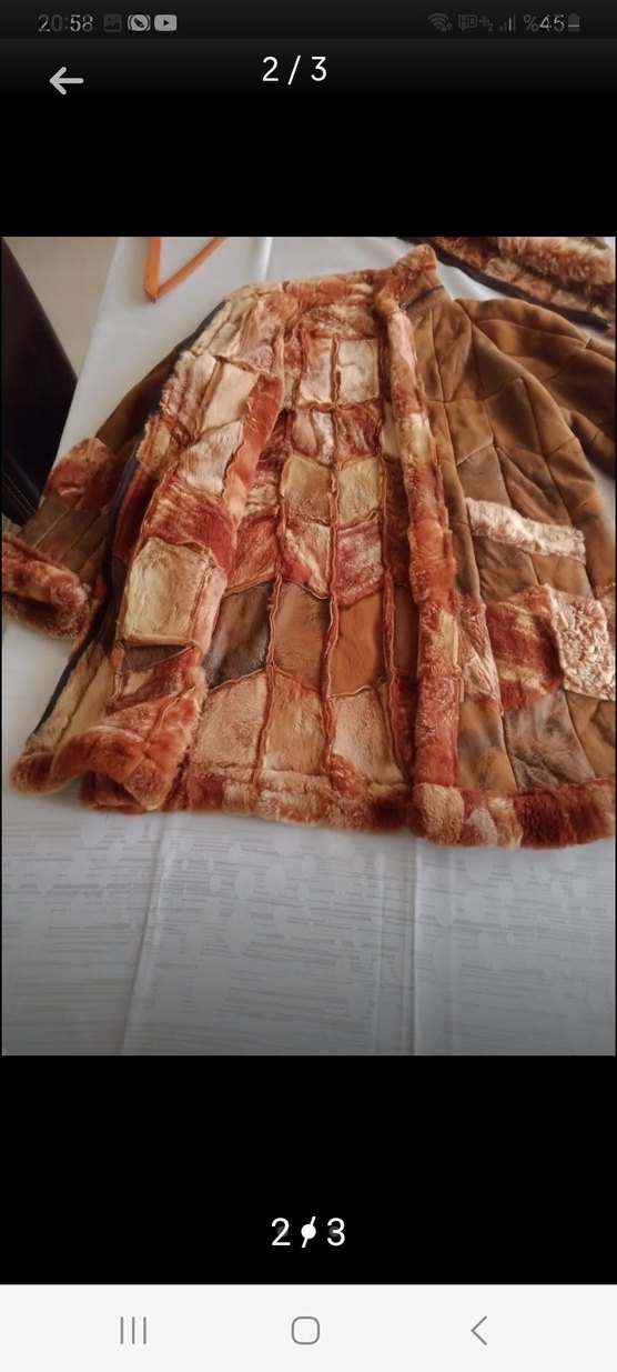 Kahverengi Süet Kürklü Uzun Kadın Kaban gerçek fiyatı 15bin - Görsel 2