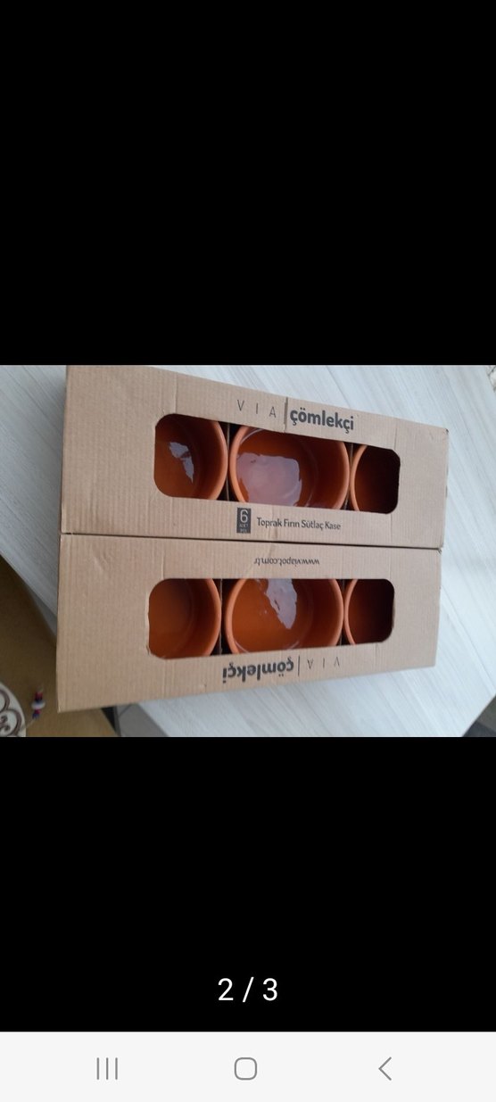 Toprak Fırın Sütlaç Kase Seti 6'lı içi cilalı rahat kullanım - Görsel 3