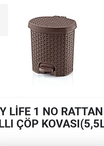 Beden Kahverengi hobby rattan Pedallı tezgah üstü mini çöp kovası