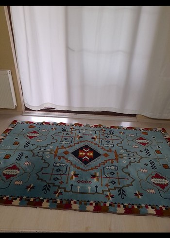 Çok Renkli Nakışlı Geleneksel 40 yıllık antik Halı - Görsel 2