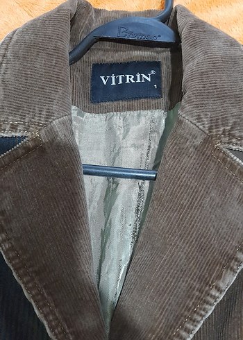 Düğmeli cepli Ceket koyu mavi ve toprak toprak tonları - Görsel 4