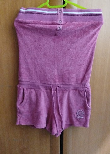 Kadın Pembe Askısız Mini Tulum - Görsel 3