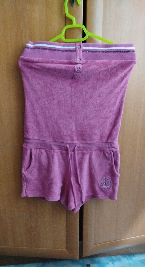 Kadın Pembe Askısız Mini Tulum - Görsel 3