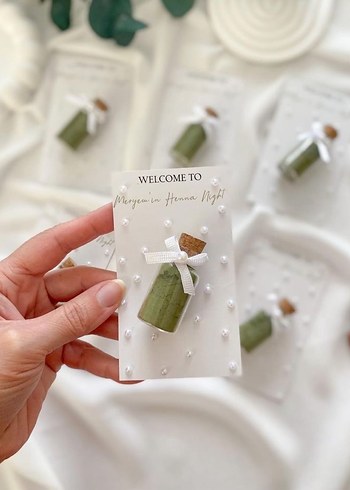 Kahverengi Mini Şişede Dekoratif Toz Hediye - Görsel 2