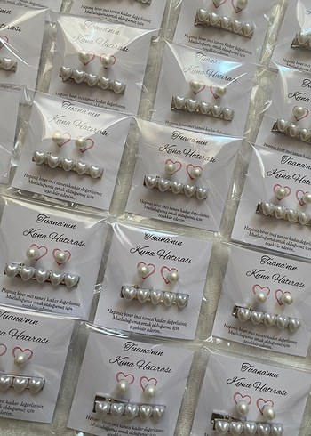 Beyaz İnci Detaylı Kadın Kol Düğmeleri - Görsel 3