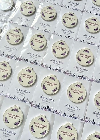 Mor Pastel Makyaj Aynası Hediyesi - Görsel 2