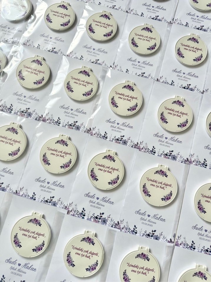 Mor Pastel Makyaj Aynası Hediyesi - Görsel 2