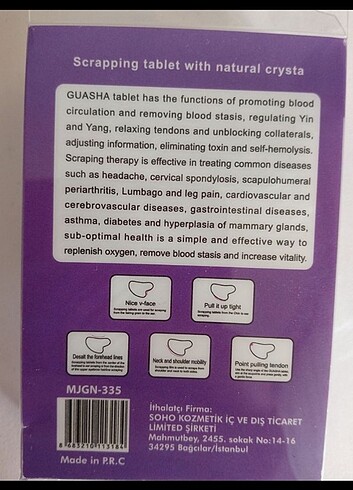 Beden müjgan gua sha masaj taşı