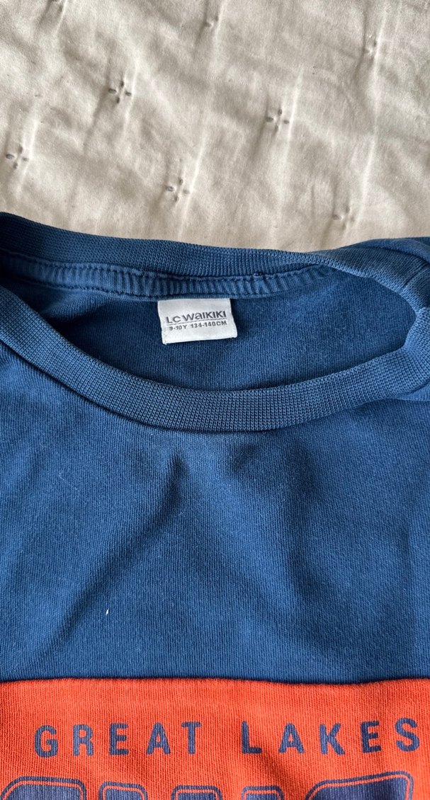 Mavi Baskılı cocukSweatshirt - Görsel 2