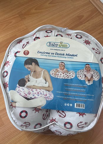 Beyaz Desenli Renkli Emzirme ve Hamile Yastığı - Görsel 3