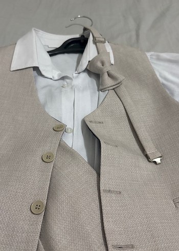 Klasik Kesim Gri Çocuk Yelek Takımı - Görsel 2