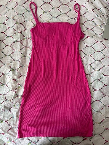 Bershka pembe elbise