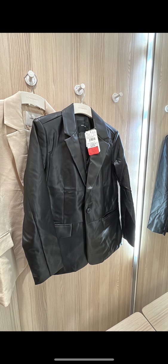 Düğmeli Siyah Deri Kadın Ceket - Görsel 2