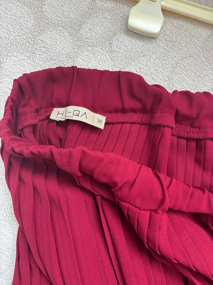 Bordo Uzun Kollu Midi Kadın Tunik - Görsel 5