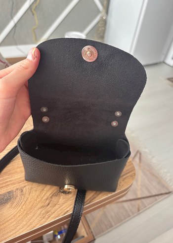 Siyah Deri Kadın Çanta - Görsel 3