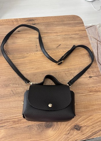 Siyah Deri Kadın Çanta - Görsel 4