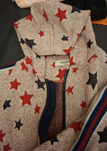 Kapüşonlu kız Çocuk Yıldız Desenli Ceket - Görsel 4