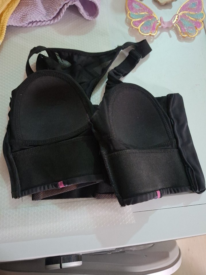 Önden Fermuarlı Siyah Spor Sütyeni - Görsel 3